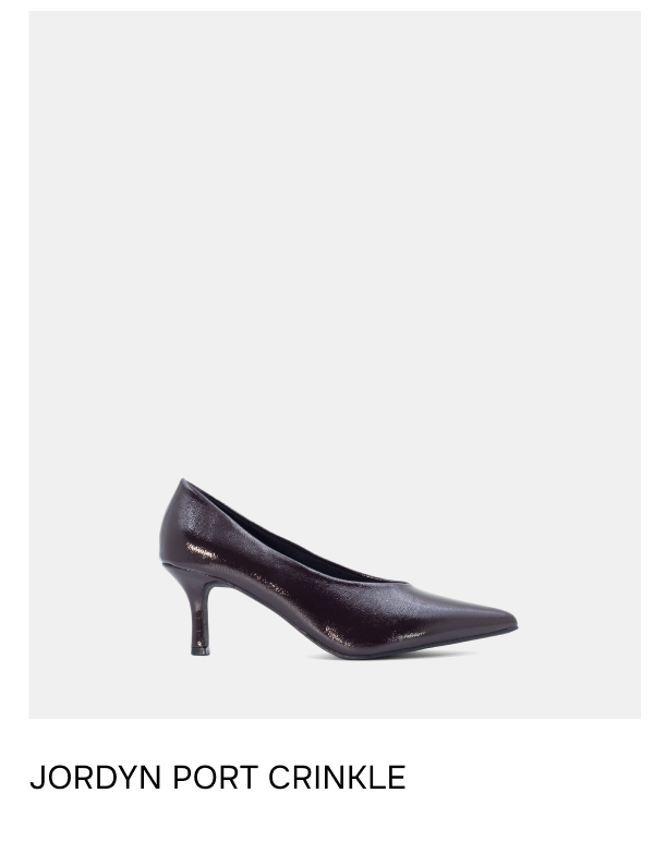 Jordyn Pump Port Crinkled Patent