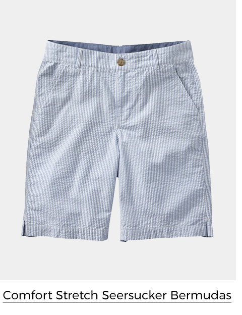 Comfort Stretch Seersucker Bermuda Shorts