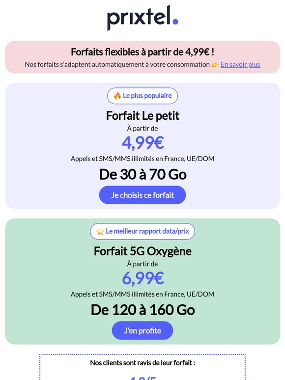 🔥 Vite, un forfait à 4,99€ !