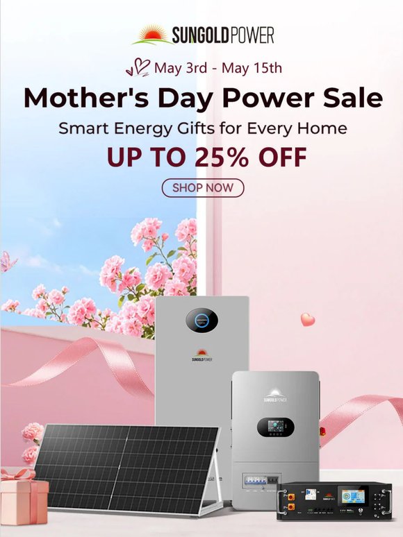 ⚡⚡ Mother’s Day Power Sale – Up to 25% OFF + Free Shipping