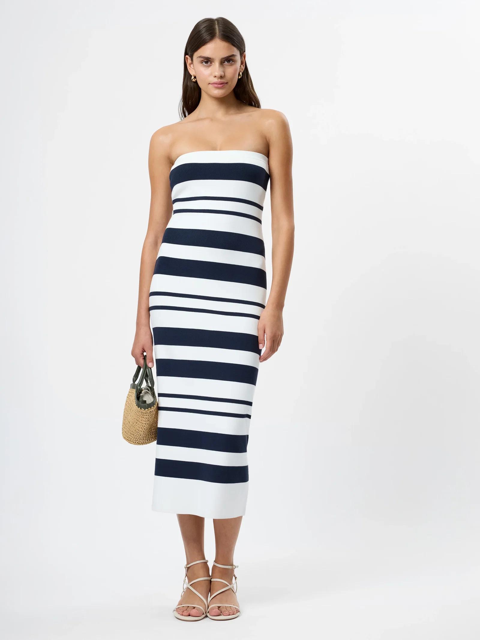 Image of MAXIME KNIT STRAPLESS MIDI DRESS