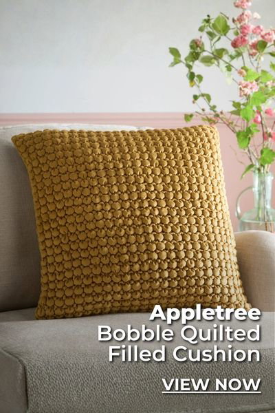 Appletree Boble Quilted Filled Cushion