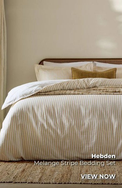 Hebden Melange Stripe Bedding Set