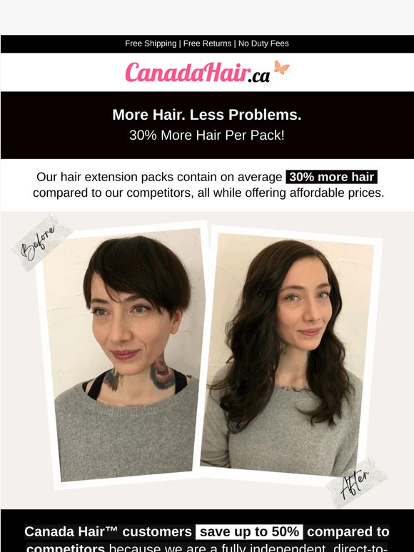 30% more Hair 💰 Use Code: SPRING20