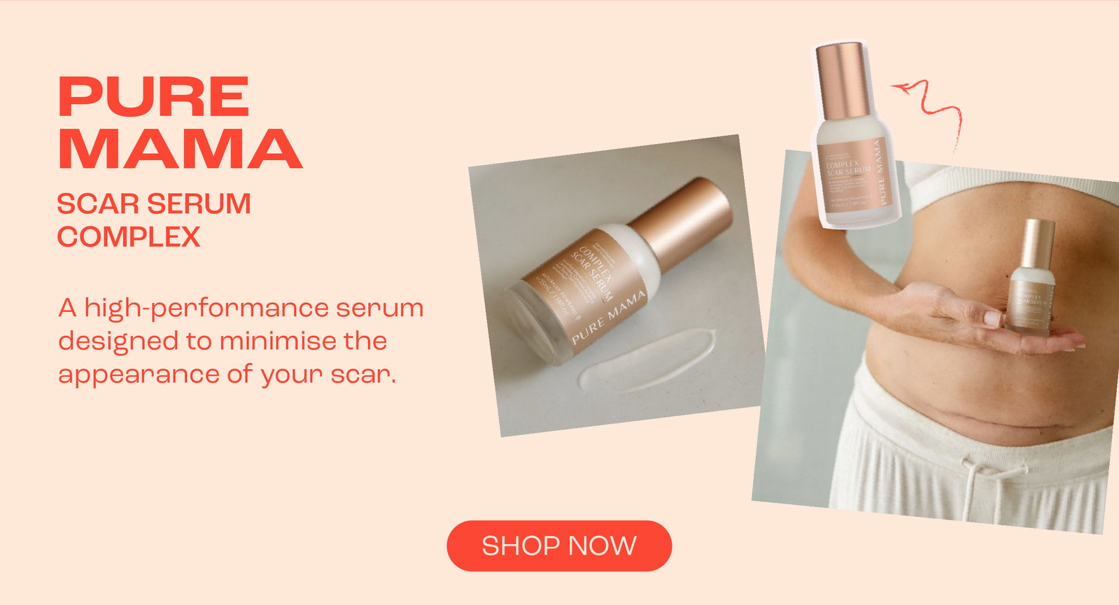 Pure Mama Scar Serum Complex. Shop Now