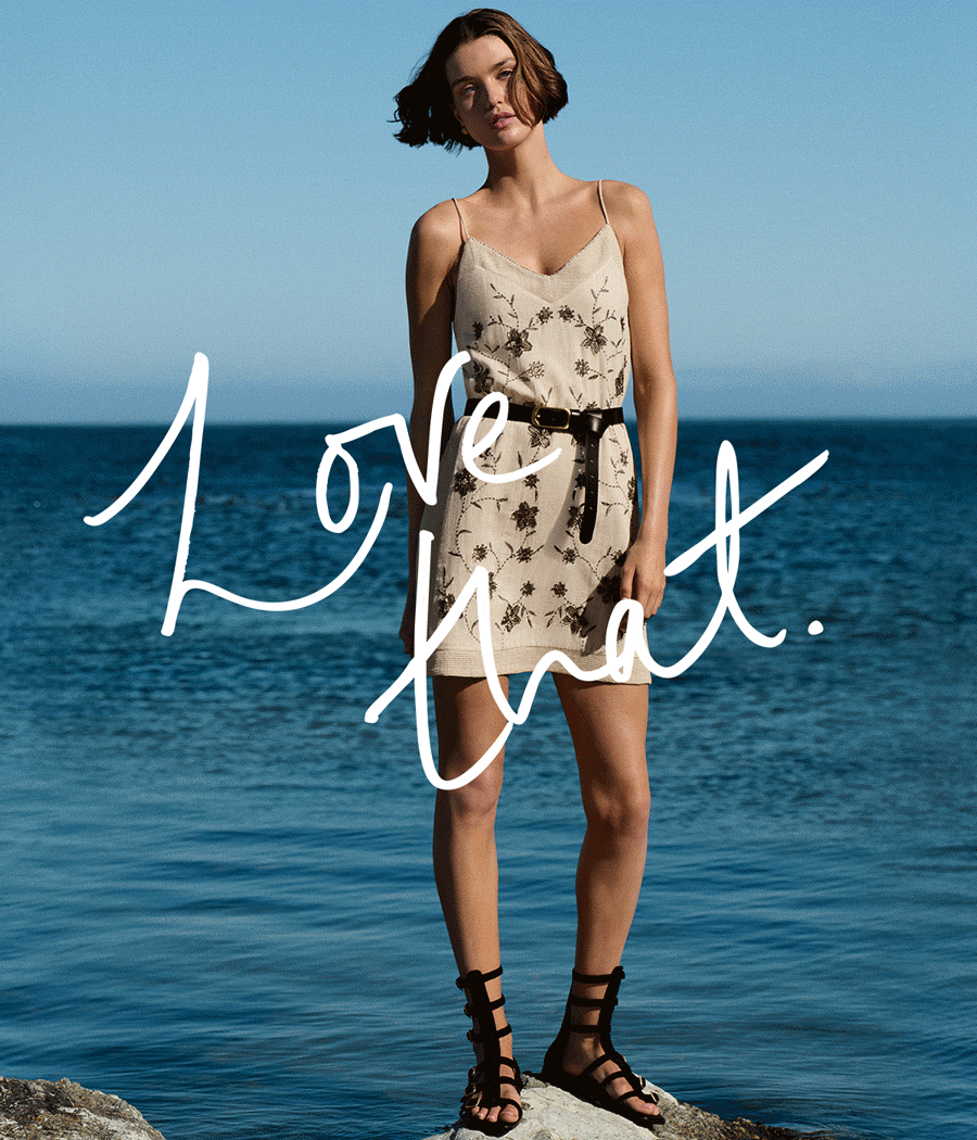 GIF of a woman wearing M&S summer collection