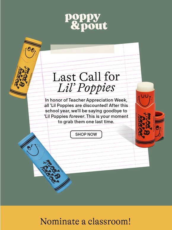 A Farewell to Lil Poppies 🍎✏️