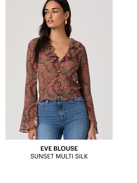 Eve Blouse in Sunset Multi Silk.