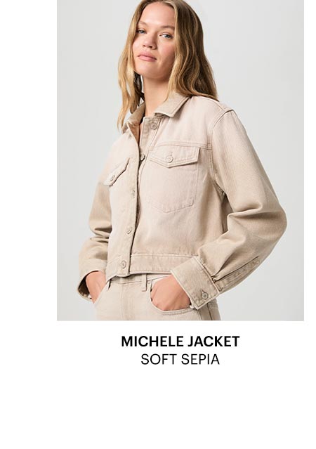 Michele Jacket in Soft Sepia.