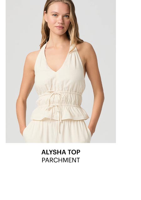 Alysha Top in Parchment.