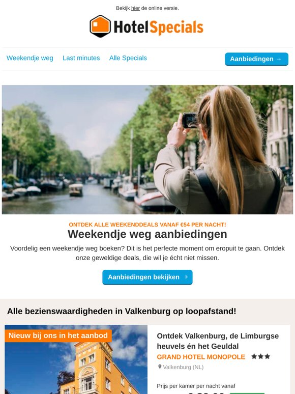 Weekendje weg aanbiedingen