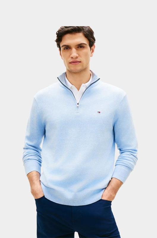 Tommy Hilfiger Half Zip Blauw
