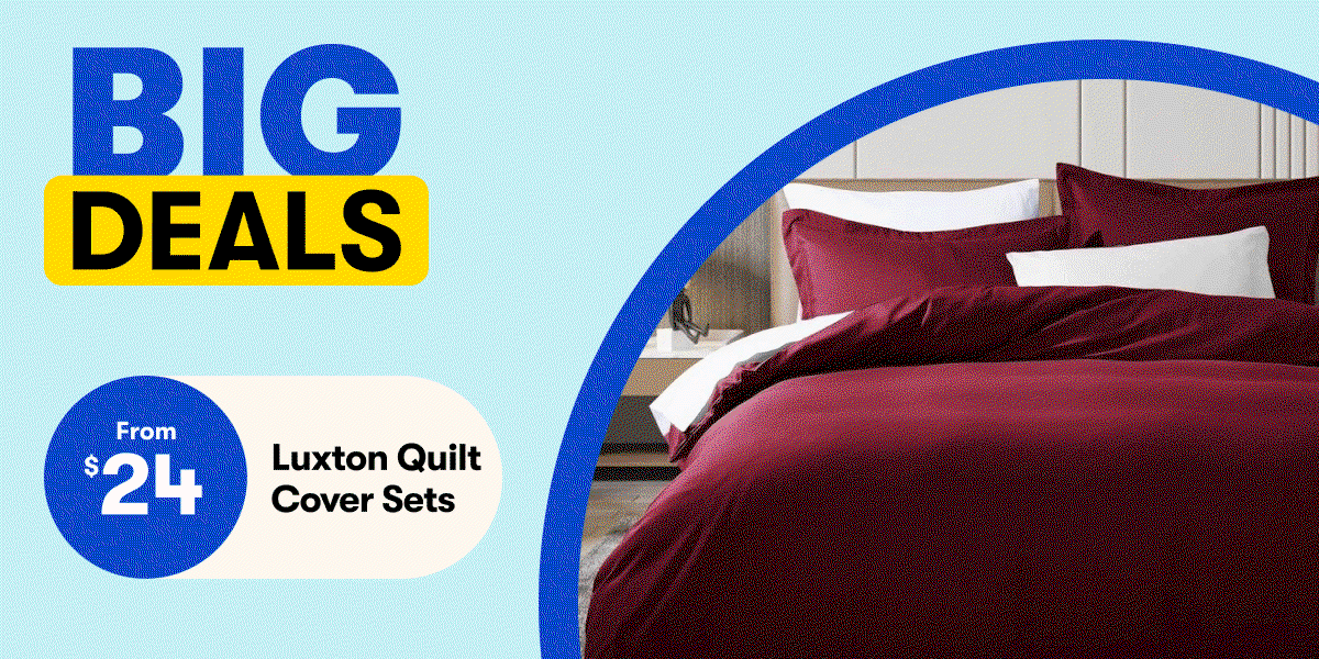 BIG DEALS | FROM $24 Luxton Quilt cover sets