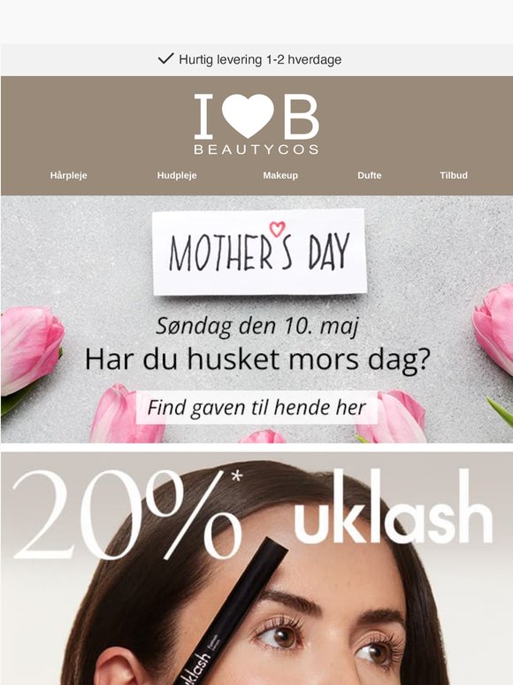 20% på Uklash - Gaveide til mor 😍