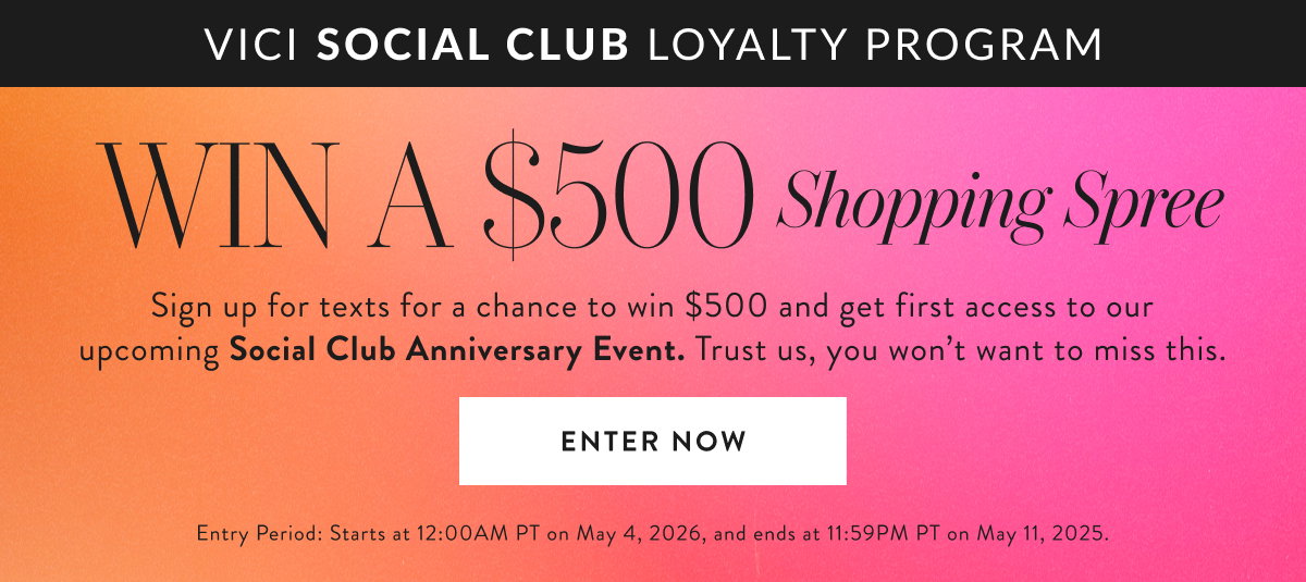 Win A $500 Shopping Spree. Enter Now