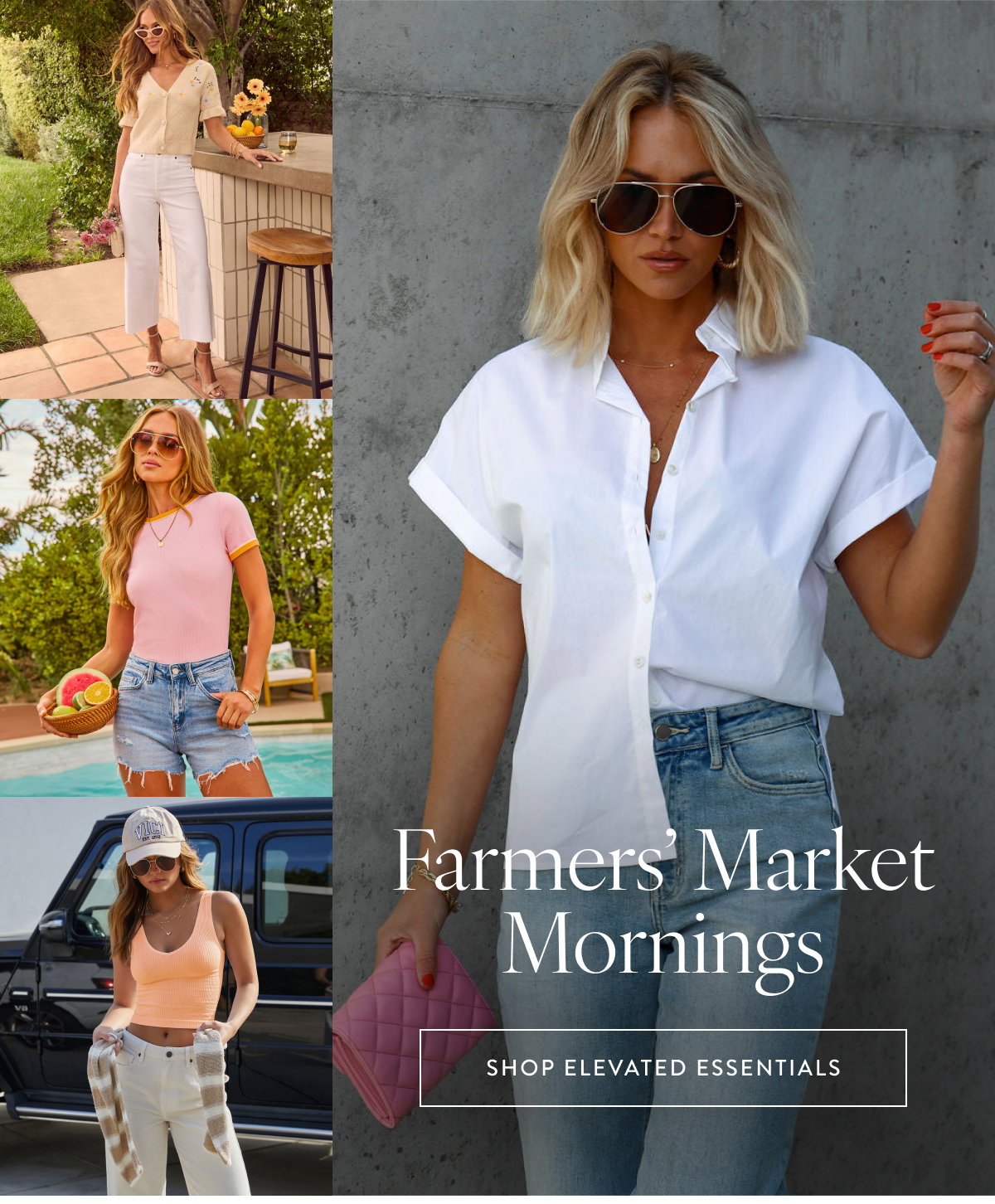 Farmers' Market Mornings. Shop Elevated Essentials
