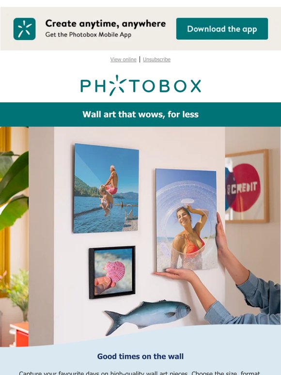 Create wall art with 50% off on orders from €40 🖼️