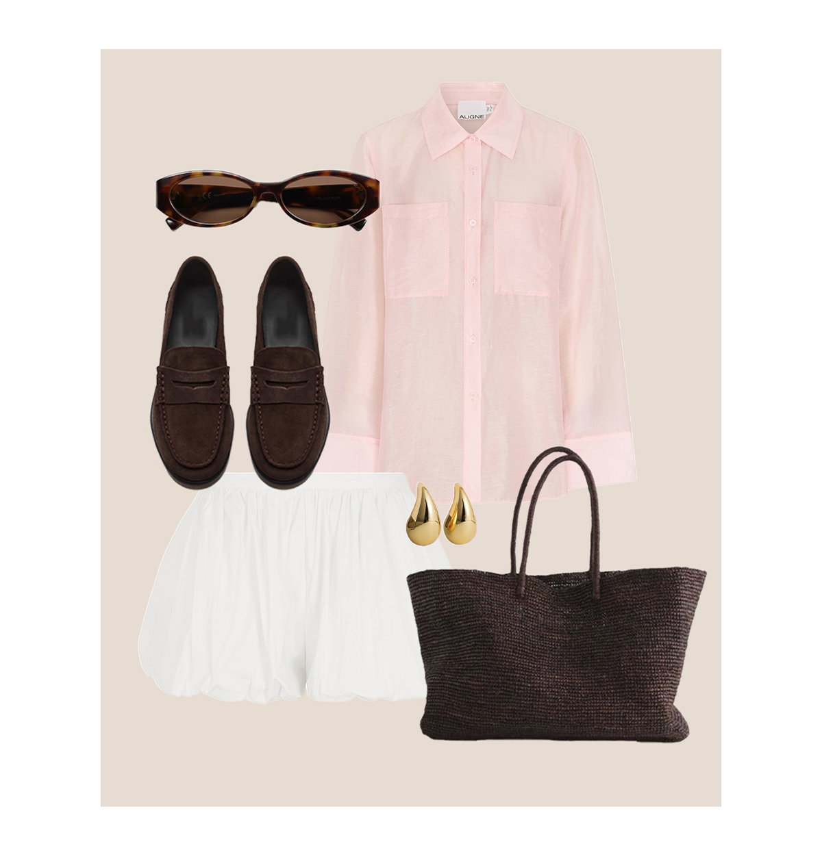 PAULO BUBBLE HEM POPLIN SHORTS