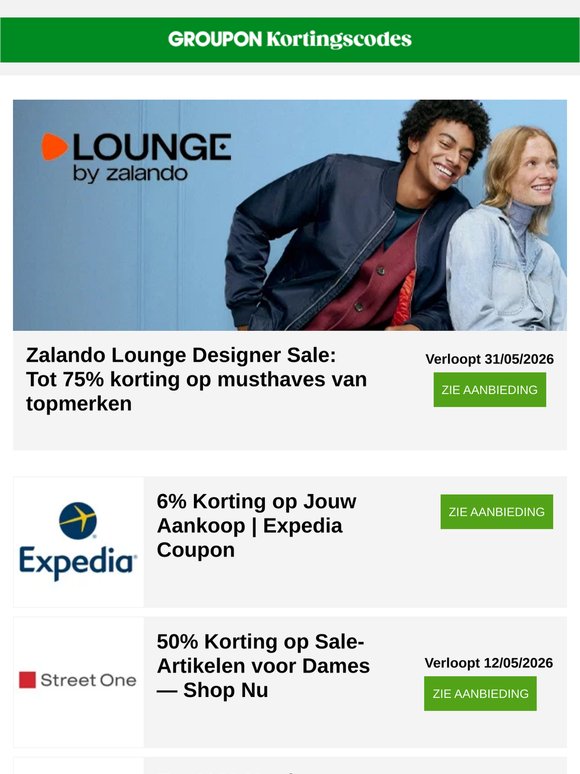 Zalando Lounge: tot 75% op de topmerken