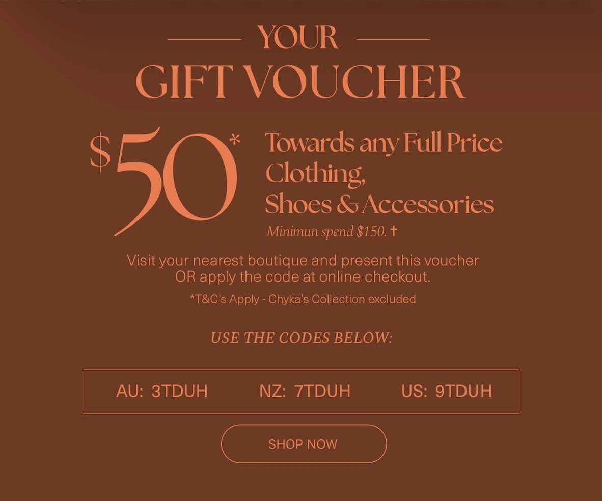 $50 Gift Voucher Extended!