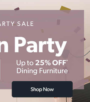 Up to 25 percent off Dining Furniture. Click to shop now