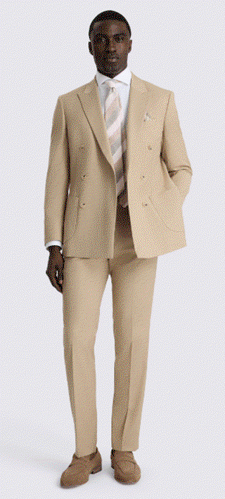 Tailored Fit Blonde Camel Suit