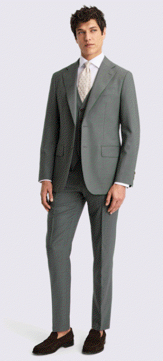 Italian Tailored Fit Khaki Suit
