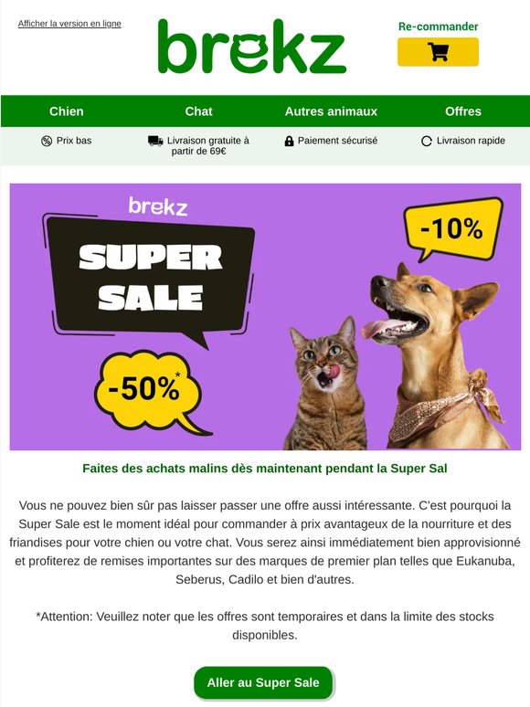 Eukanuba et Seberus avec une réduction Super Sale