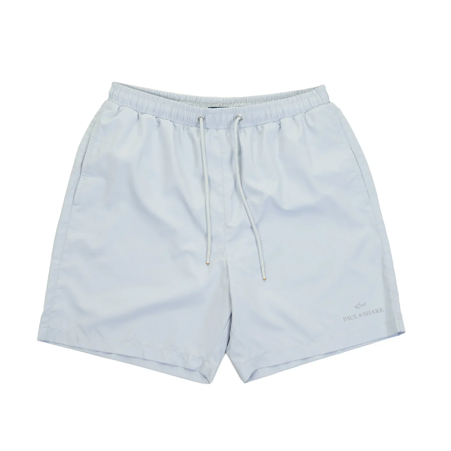 Image of PAUL & SHARK<BR>Silver Logo Swim Shorts Light Grey