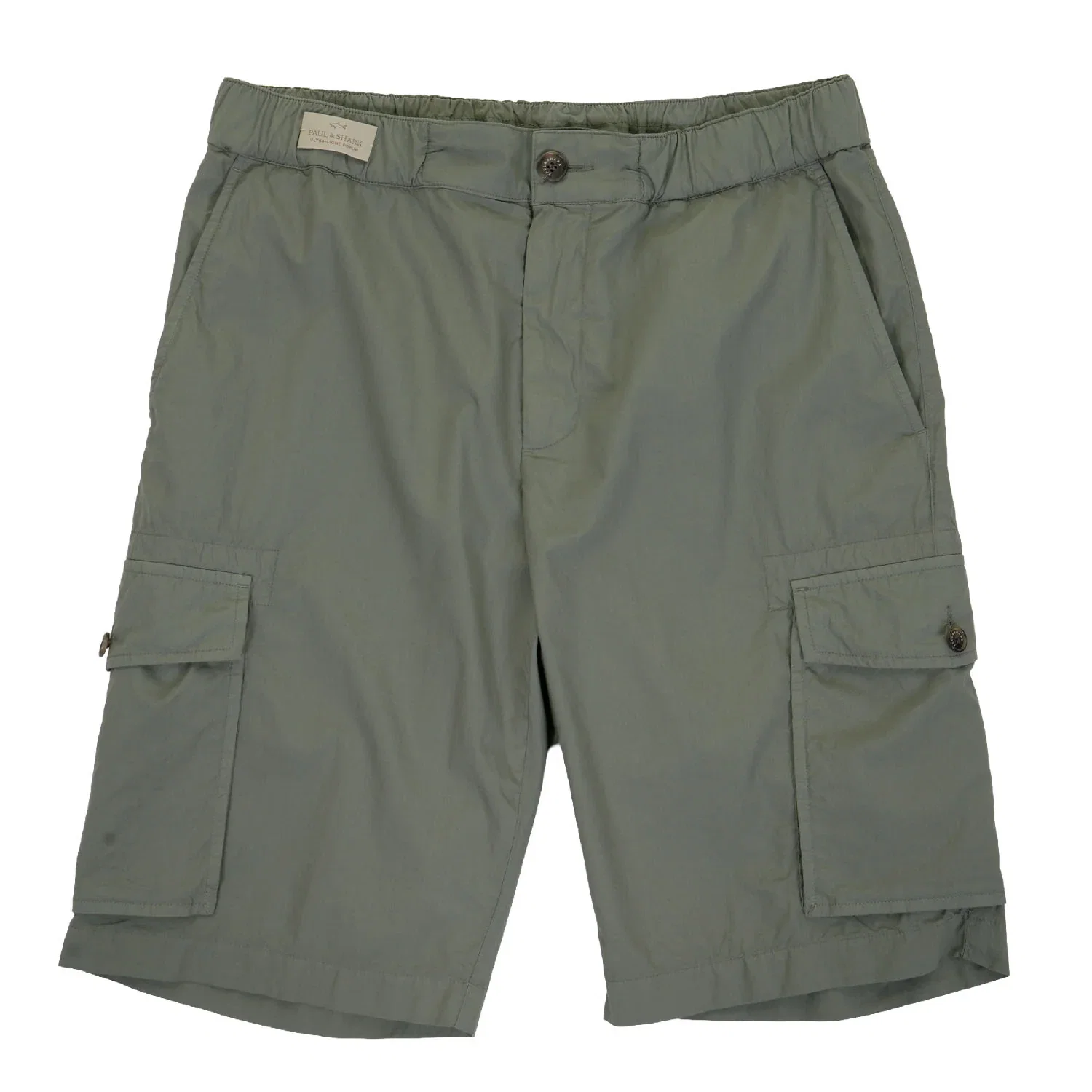 Image of PAUL & SHARK<BR>Cotton Cargo Shorts Green