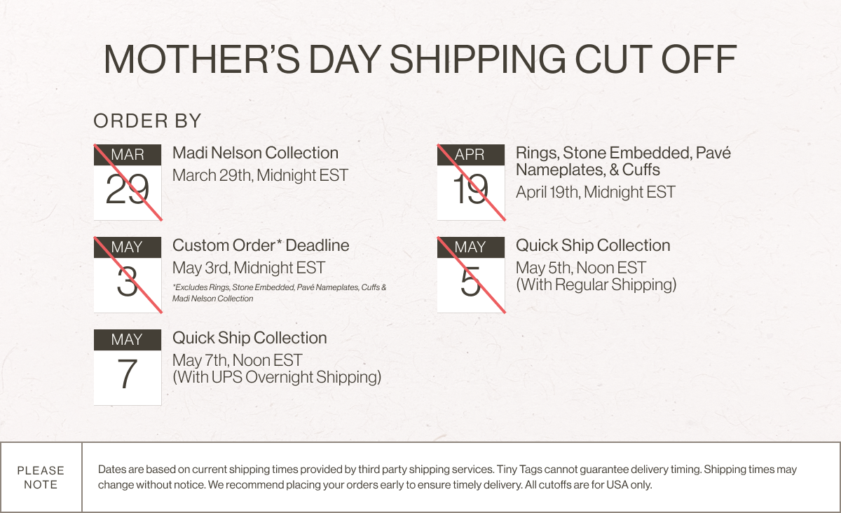 MOTHER'S DAY SHIPPING