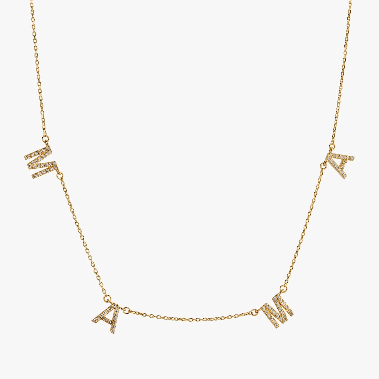 Image of Floating Pavé Mama Necklace