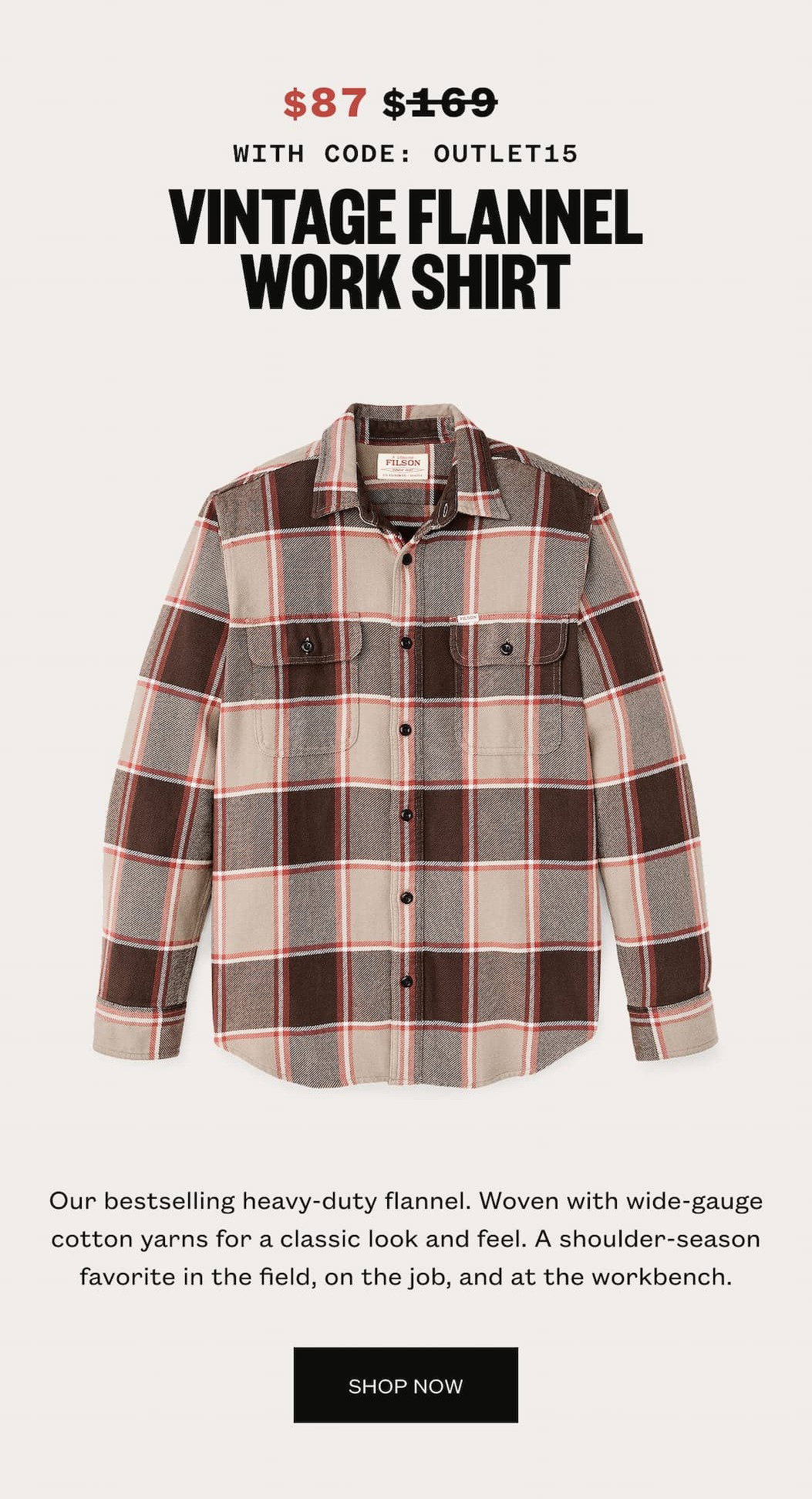 Vintage Flannel Work Shirt