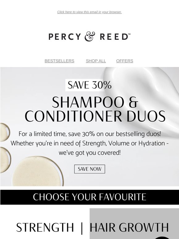 Need a top-up? Our Shampoo & Conditioner Duos are 30% off for a limited time!