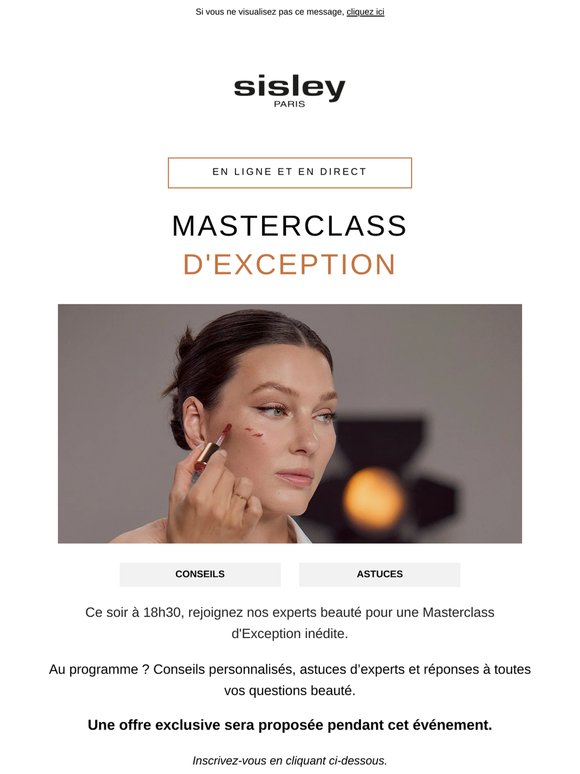 💌 Invitation exclusive : Masterclass d'Exception ce soir
