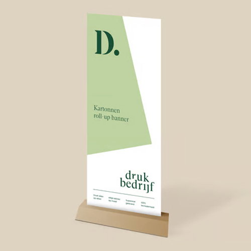 kartonnen roll-up banner drukken