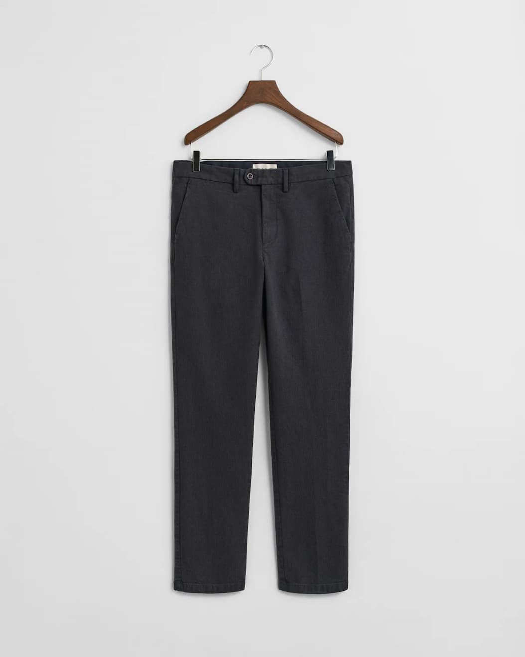 Slim Fit Cotton Herringbone Pants