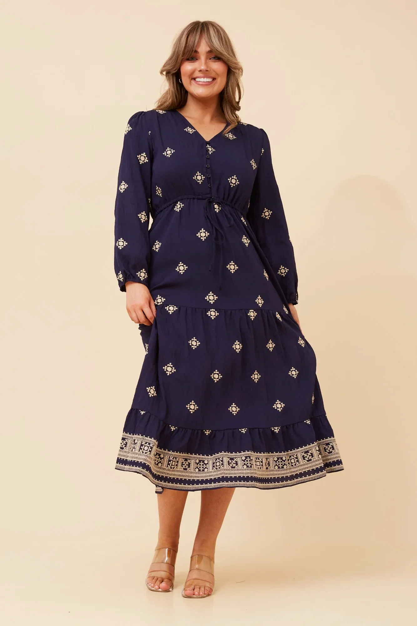 Image of KARENE EMBROIDERED MAXI DRESS