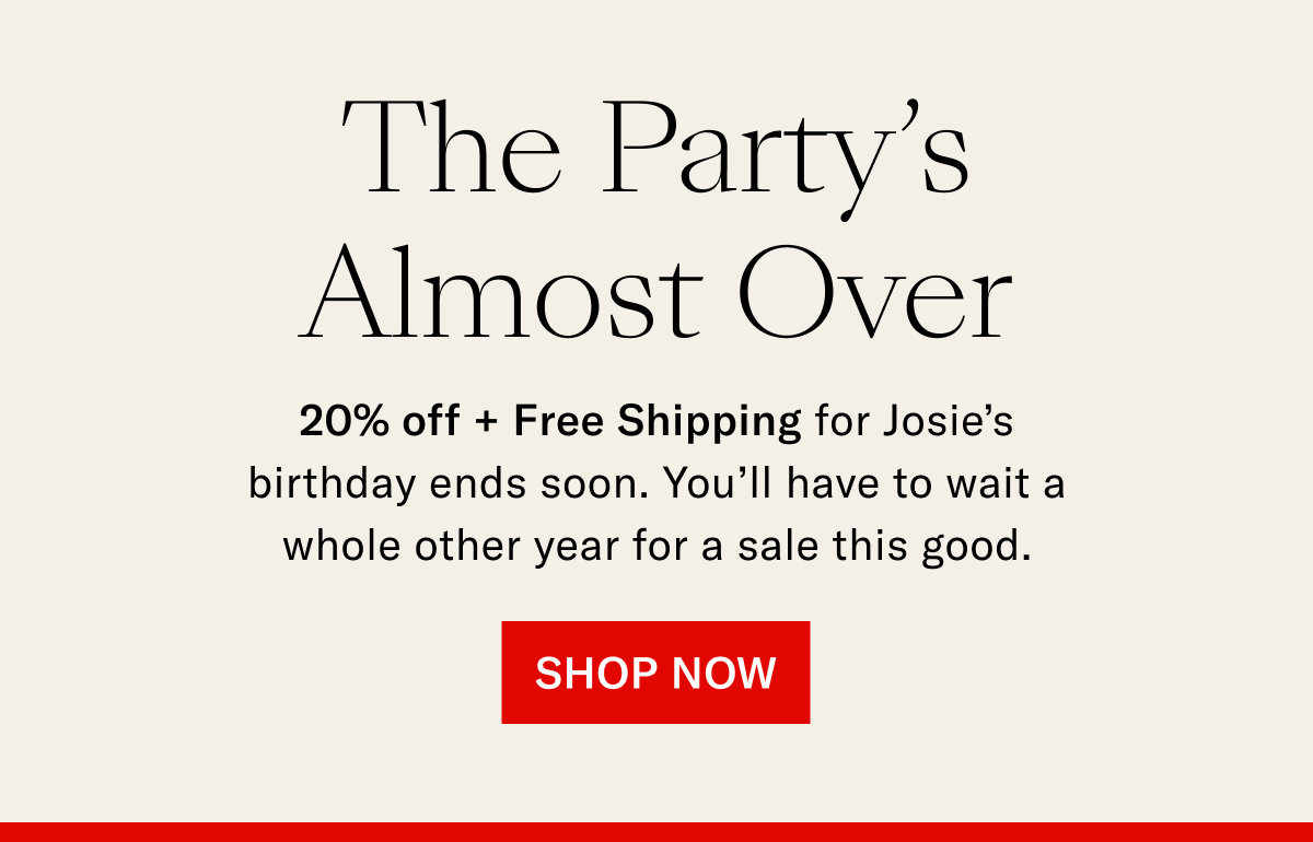 The Party's Almost Over