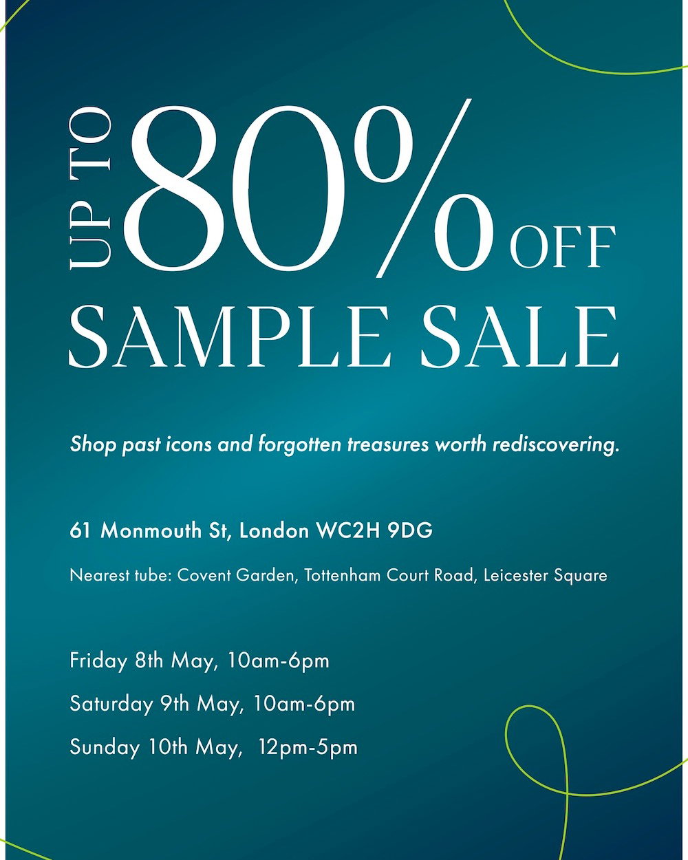 covent garden sample sale