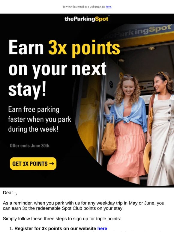 Get free parking faster!