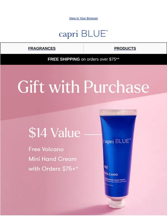 Free Volcano Hand Cream, Limited Time Only