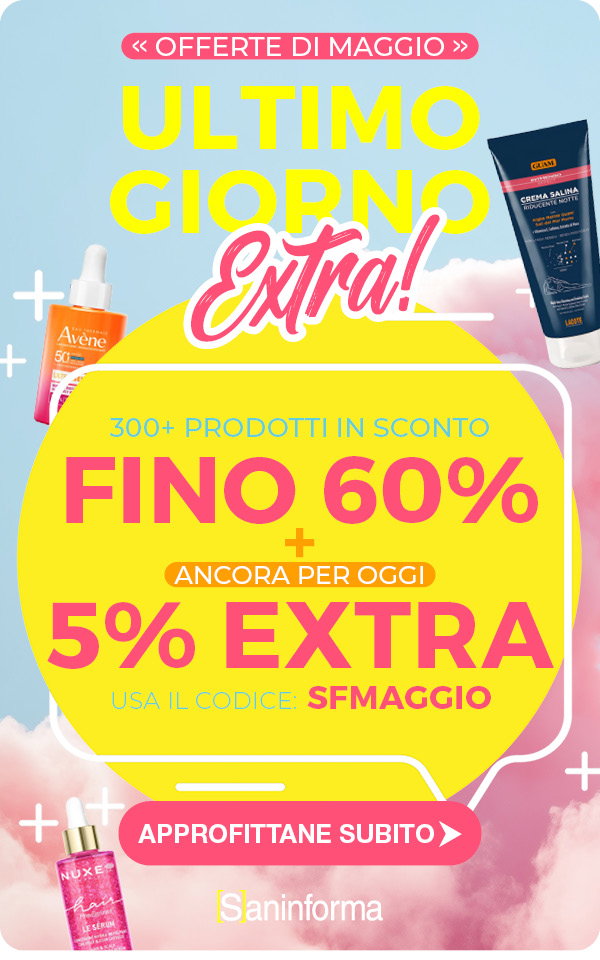 Codice SFMAGGIO: -5% Extra sui prodotti selezionati