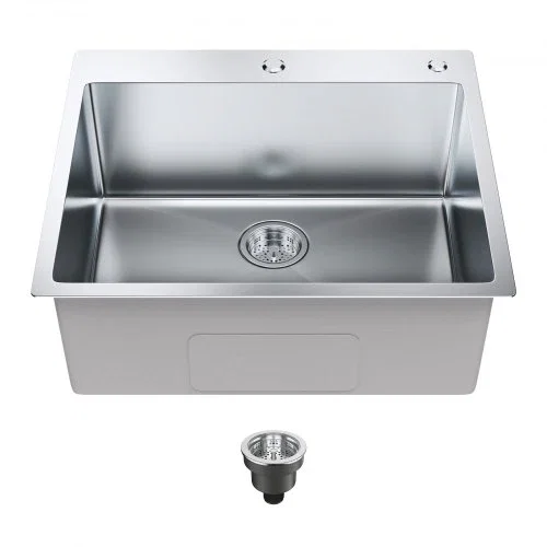 Kitchen Sink, 304 Stainless Steel Drop-In Sinks, Top Mount Single Bowl Basin with Accessories(Pack of 2), Household Dishwasher Sinks for Workstation, RV, Prep Kitchen, and Bar Sink, 25 inch
