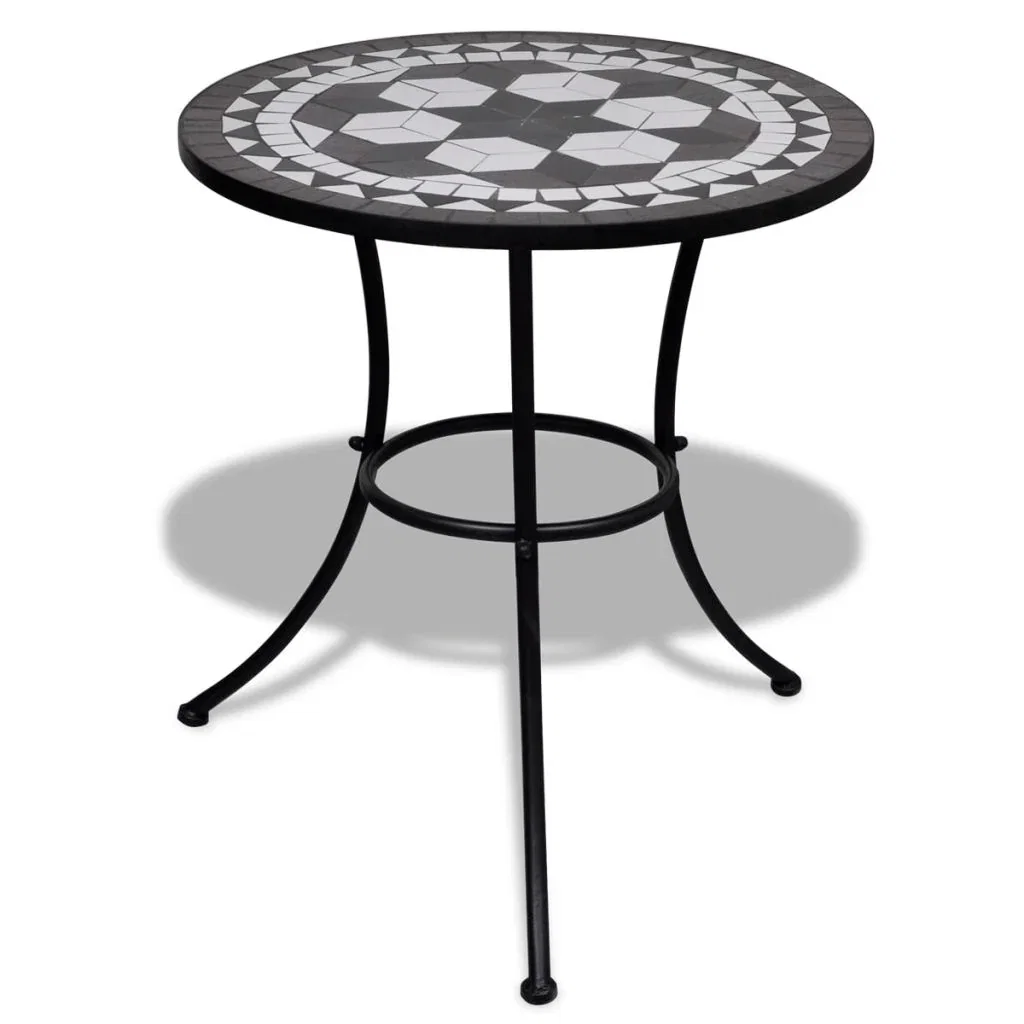 Mosaic Table 60 Cm - Black / White