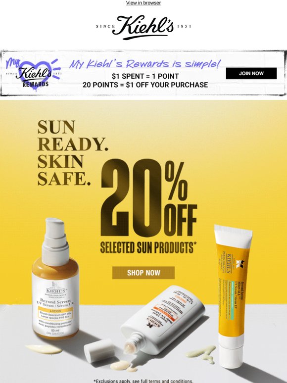 20% off select sun products: Meet your SPF match!