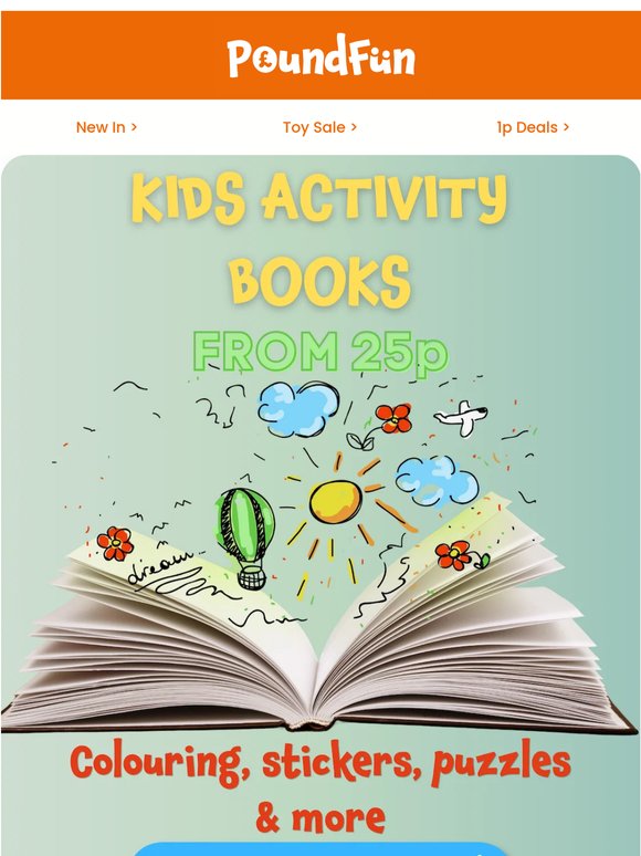 Kids Activity Books from 25p