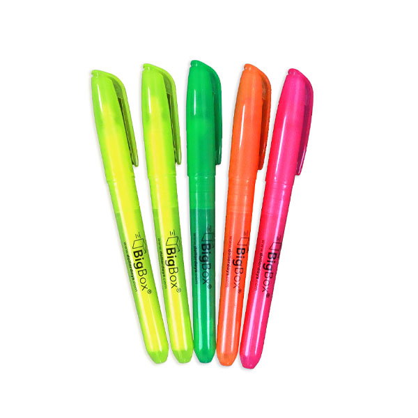 BigBox Highlighters, Assorted, 5pk
