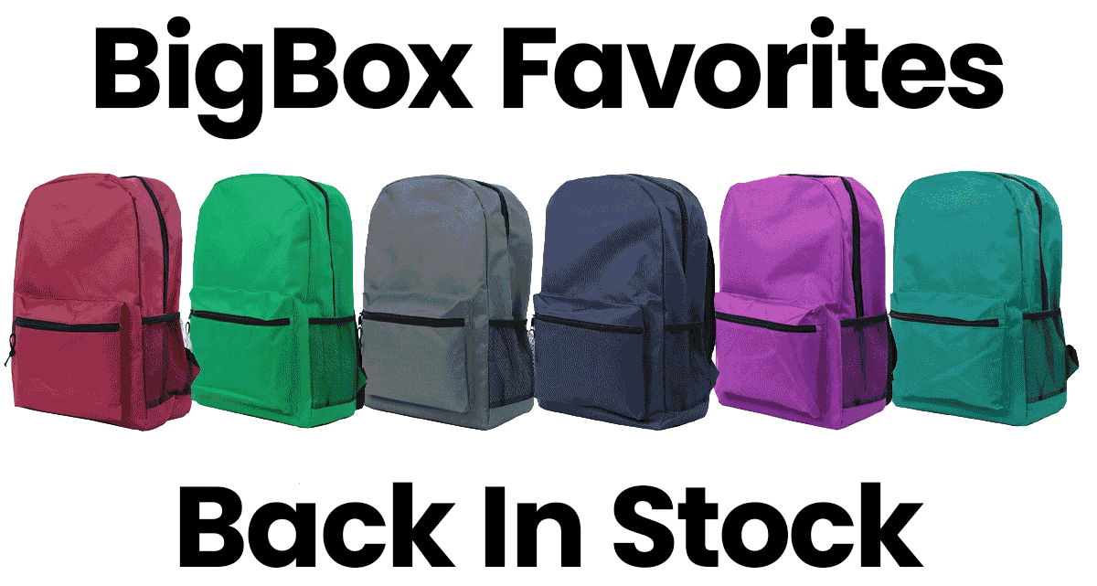 BigBox favorites, back in stock.