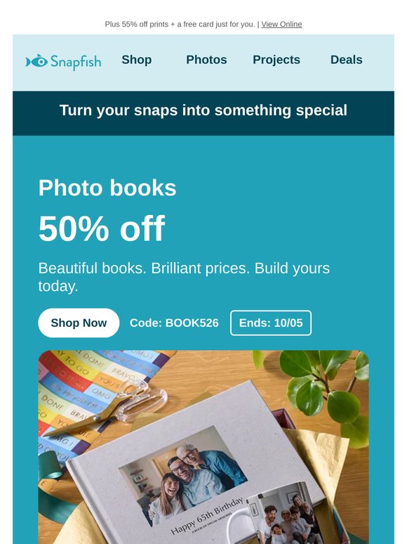 🎂 Birthday soon? Photo Books 50% Off